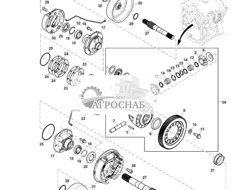 Шестерни и валы дифференциала, 20 kmh - ST829882 218.jpg